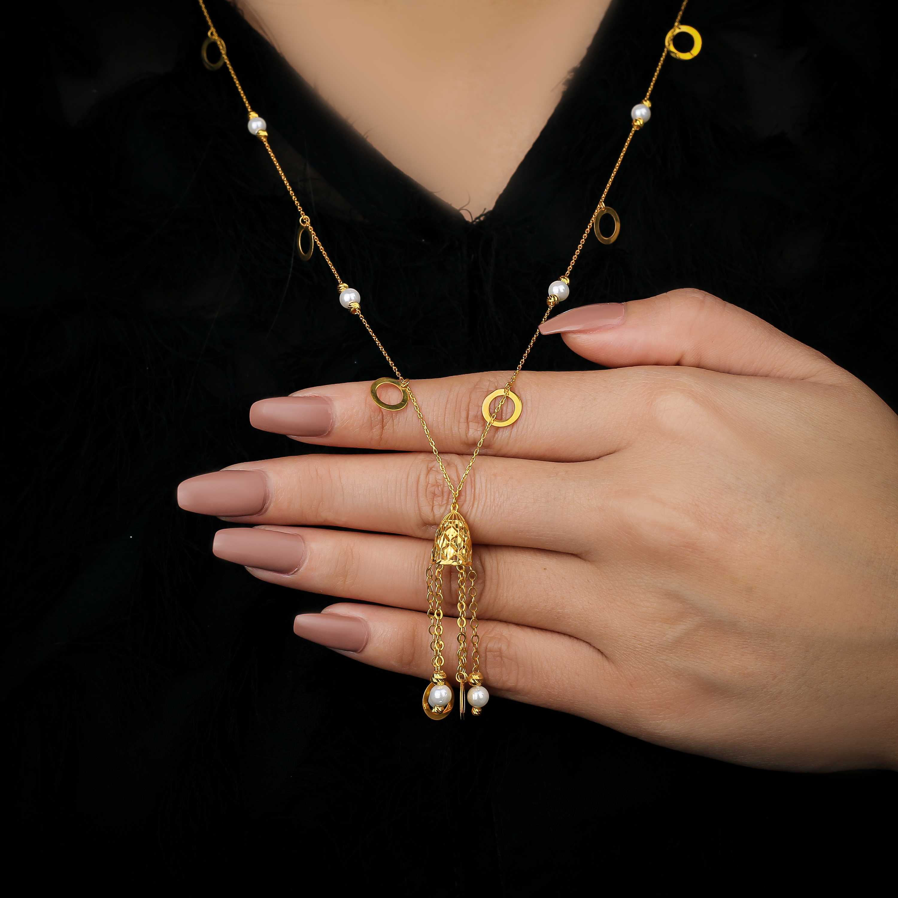 21 karat gold necklace, Turkish made - (H-0548)